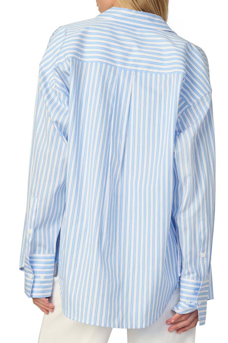 The Boyfriend Button Down Top, Alternate, color, BLUE/ WHITE STRIPE