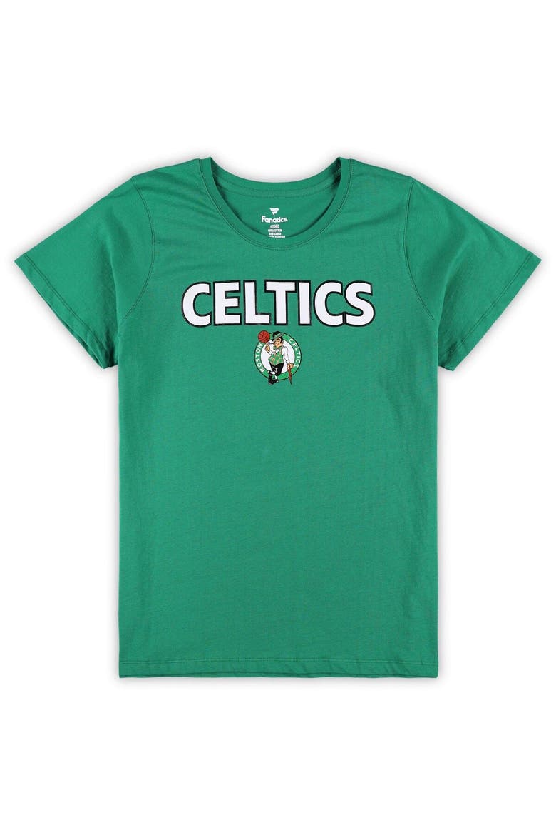 Women's Fanatics Branded Kelly Green/Heather Gray Boston Celtics Plus Size T-Shirt & Shorts Combo Set, Alternate, color, Kelly Green