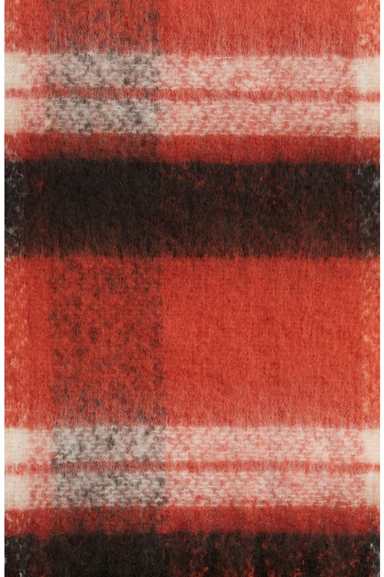 Cozy Oversize Plaid Scarf, Alternate, color, RED COMBO