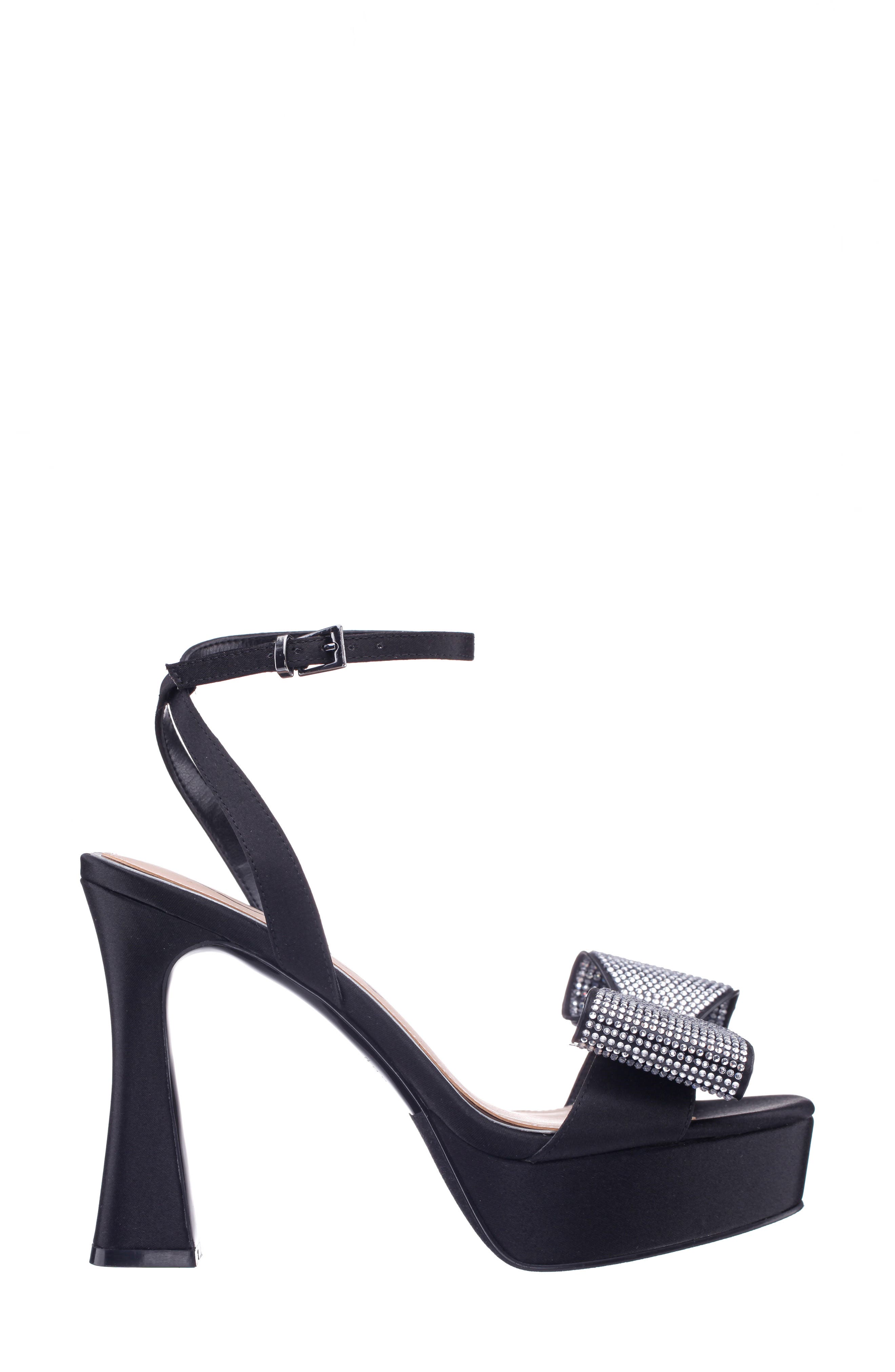 Nina Agusta Ankle Strap Platform Sandal, Alternate, color, Black