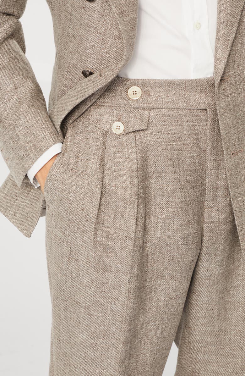 Brunello Cucinelli Double pleated trousers, Alternate, color, 