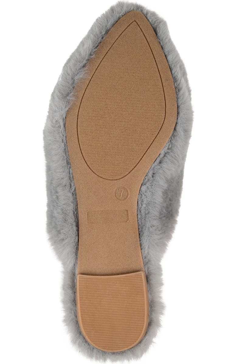 Journee Collection JOURNEE Sundown Faux Fur Slipper, Alternate, color, Grey