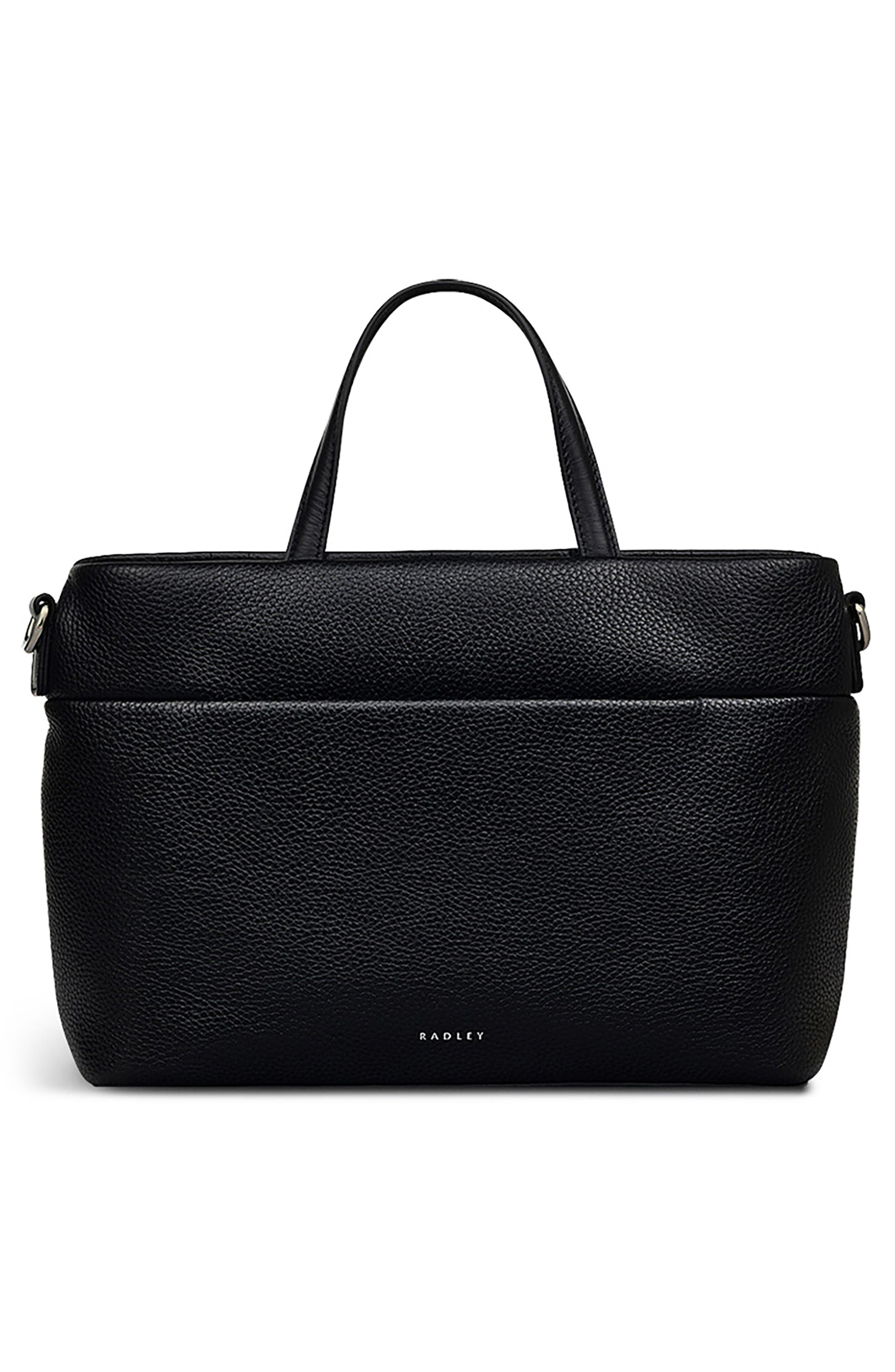 Radley Sunny Dene Small Zip Quilted Leather Satchel, Alternate, color, Black