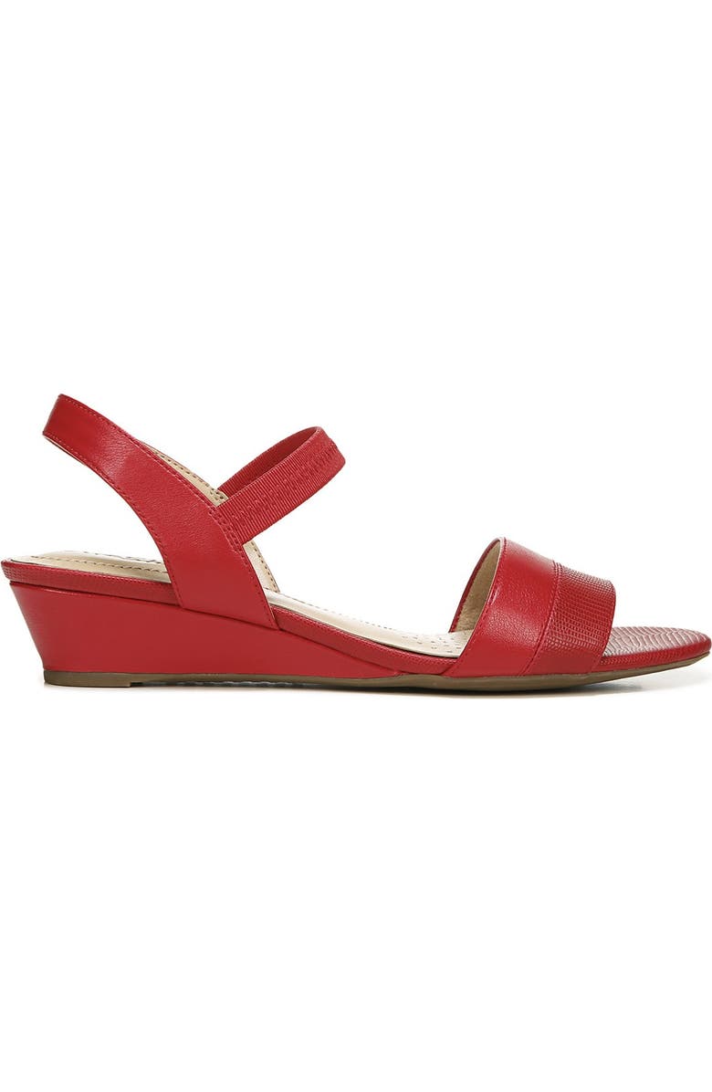 LifeStride Yuma Wedge Sandal, Alternate, color, Fire Red