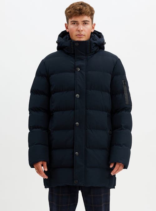 Point Zero Long Puffer In Navy