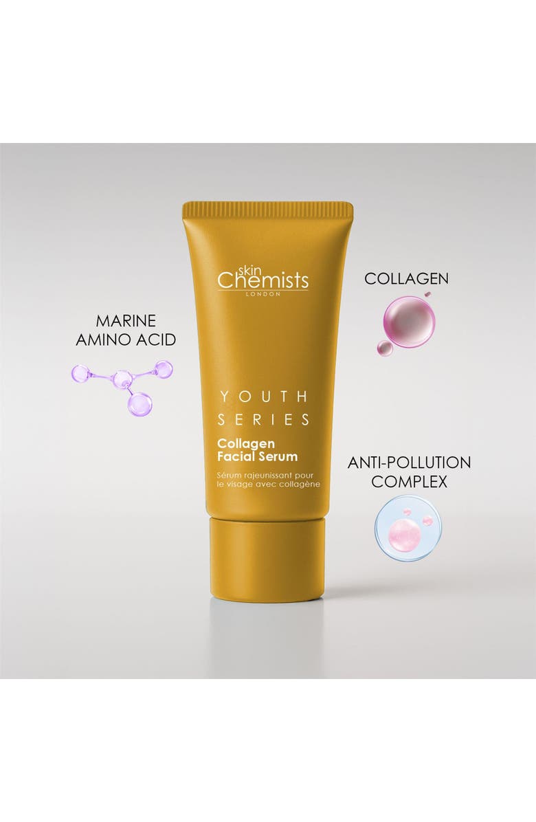 SKINCHEMISTS Youth Series 2% Collagen Facial Serum 30ml for Loss of Firmness, Anti-Aging, Alternate, color, White