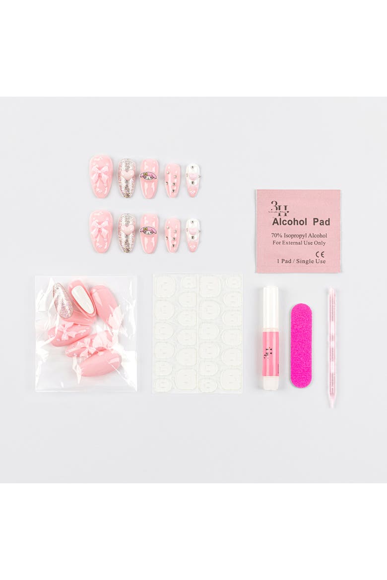 My Melody 3D Medium Round Press-On Nails, Alternate, color, Multicolor