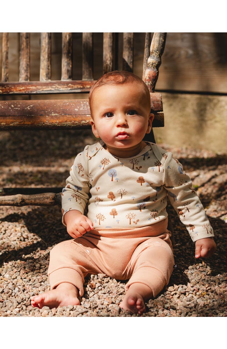 Deux par Deux Organic Cotton Allover Tree, Main, color, Beige