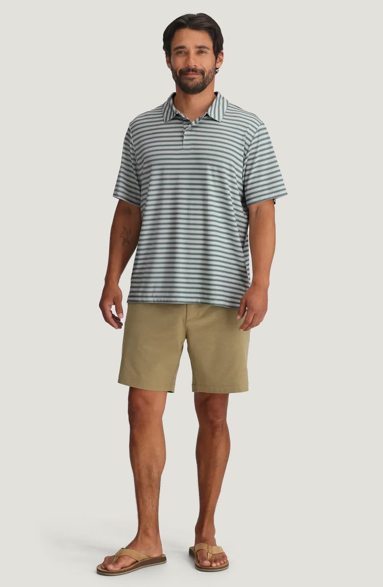 Free Fly Elevate Polo, Alternate, color, Smooth Sailing Stripe Grey