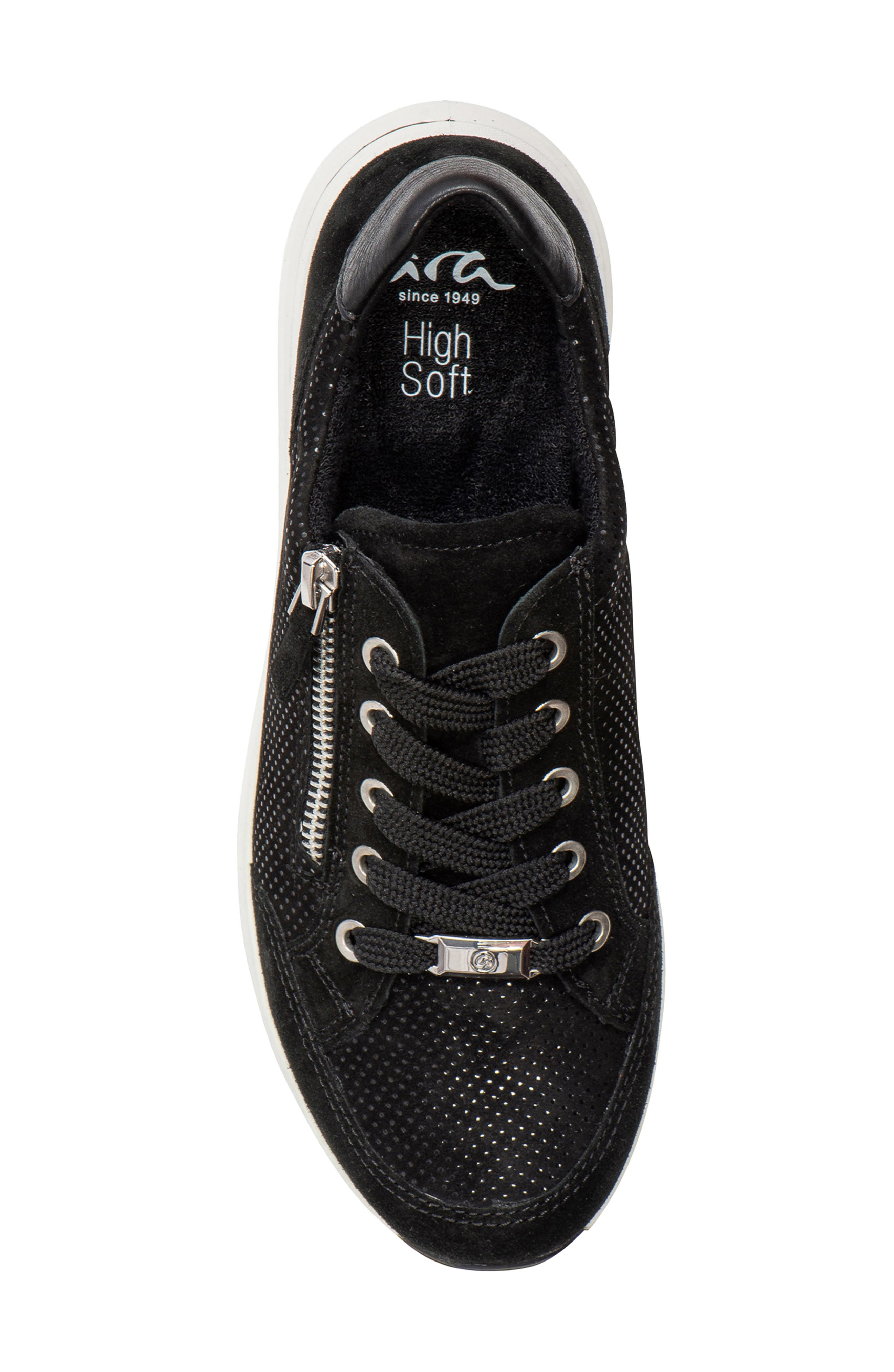 ara Oleanna Sneaker, Alternate, color, Black Puntikid
