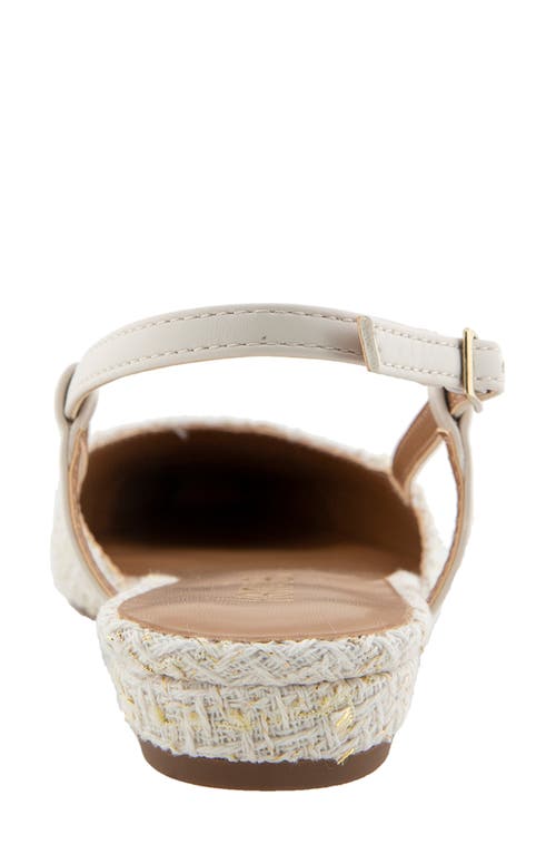 Kensie Penny Slingback Flat In White