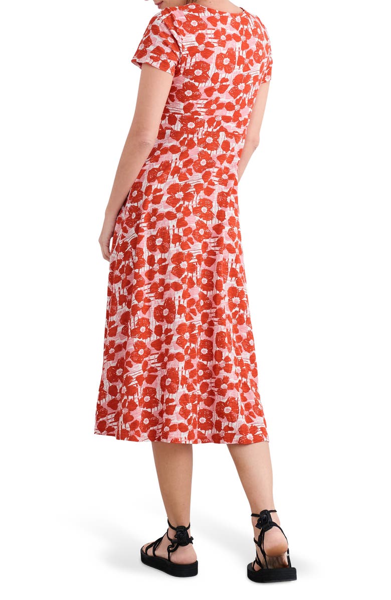 Seasalt Cornwall Chapelle Floral Organic Cotton Jersey Dress, Alternate, color, Patchwork Bloom Mandarin