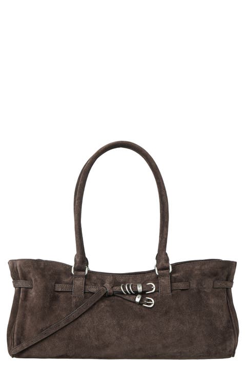 Soft Grandma Suede Shoulder Bag