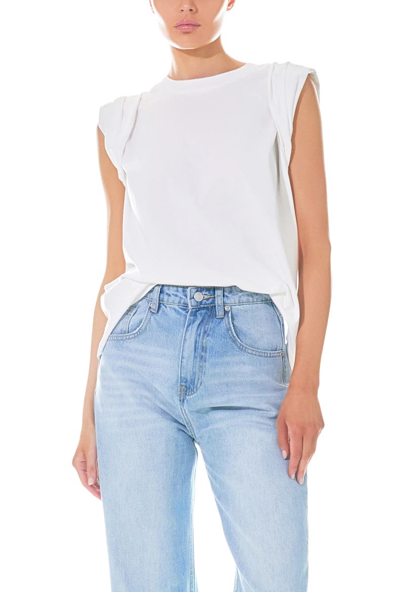 Folded Cuff Muscle Tee, Alternate, color, WHITE