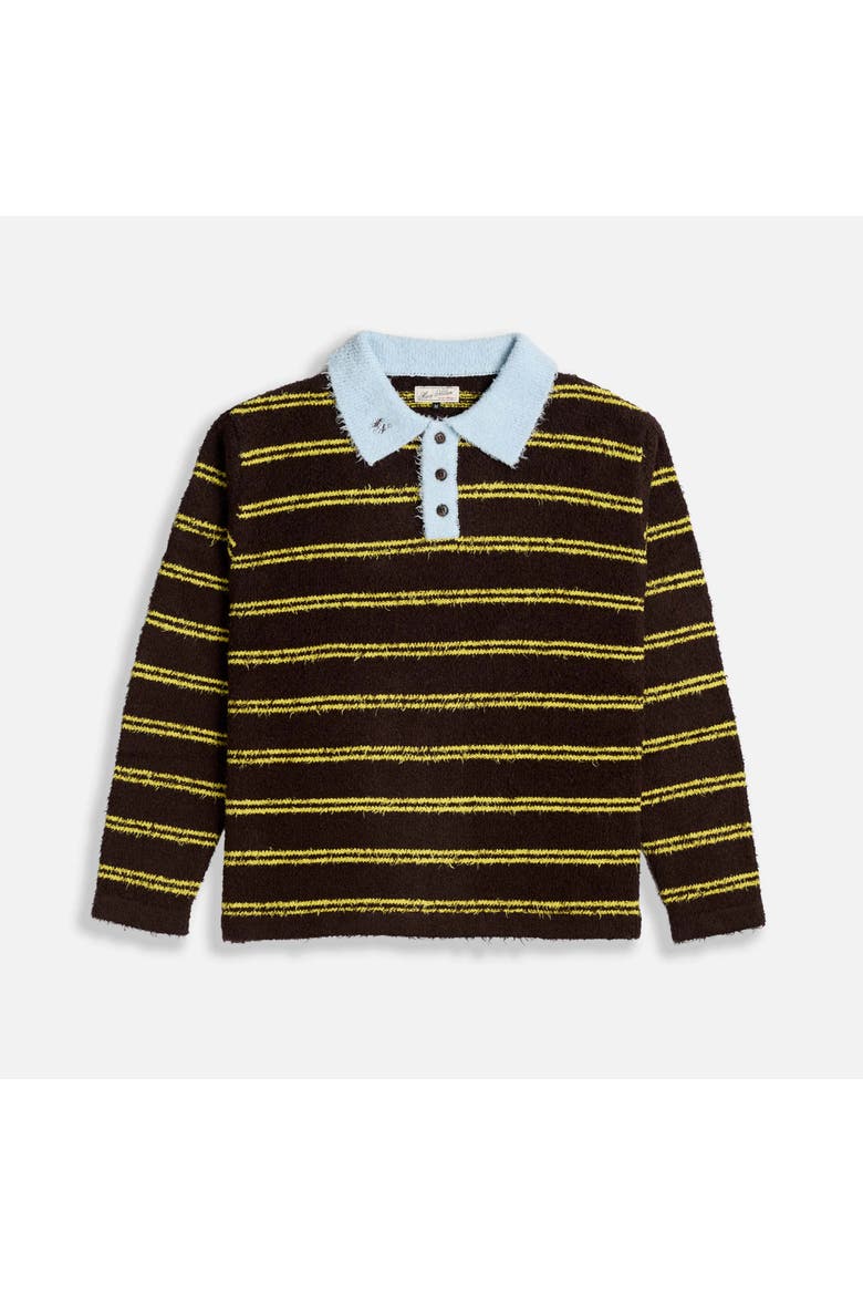 Clubhouse Striped Polo, Alternate, color, Brown