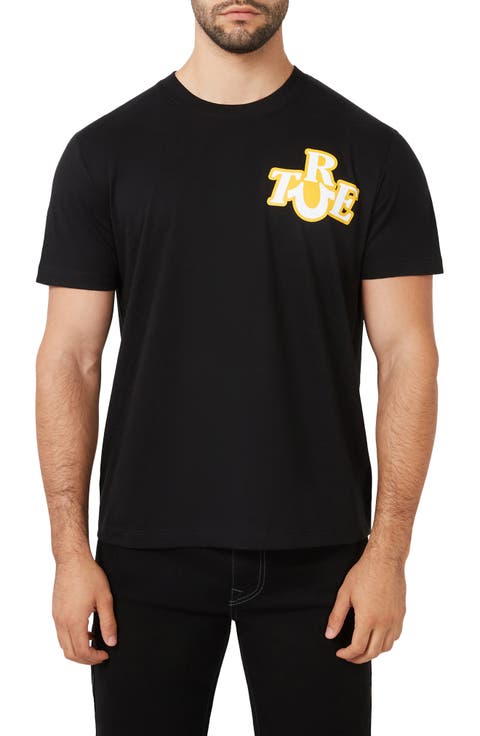 Mix Media Sticker Graphic T-Shirt