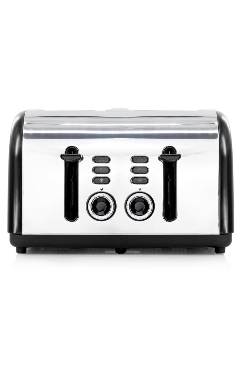 Redmond 4 Slice Wide Slot 1400W Stainless Steel Toaster, Alternate, color, Black