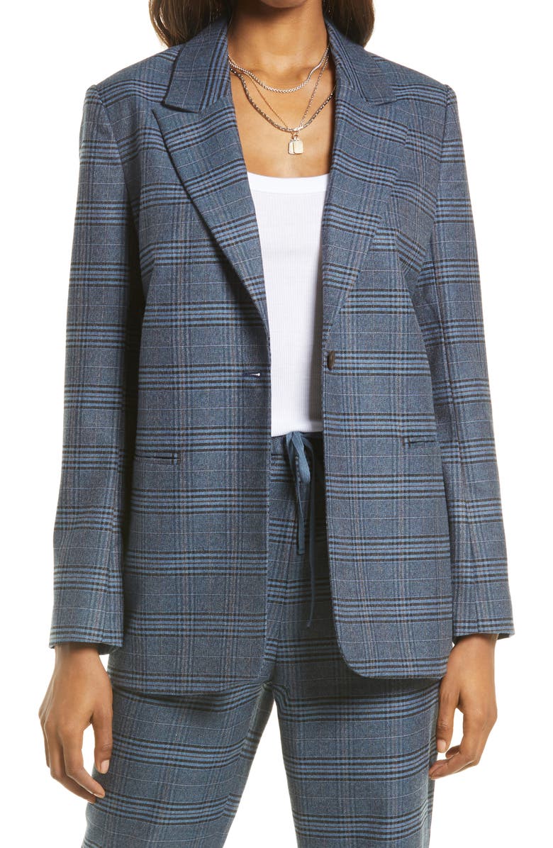 Treasure & Bond Plaid Blazer, Main, color,