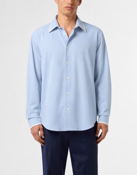 Shirt Silver Cut Ls/milano Double B Men