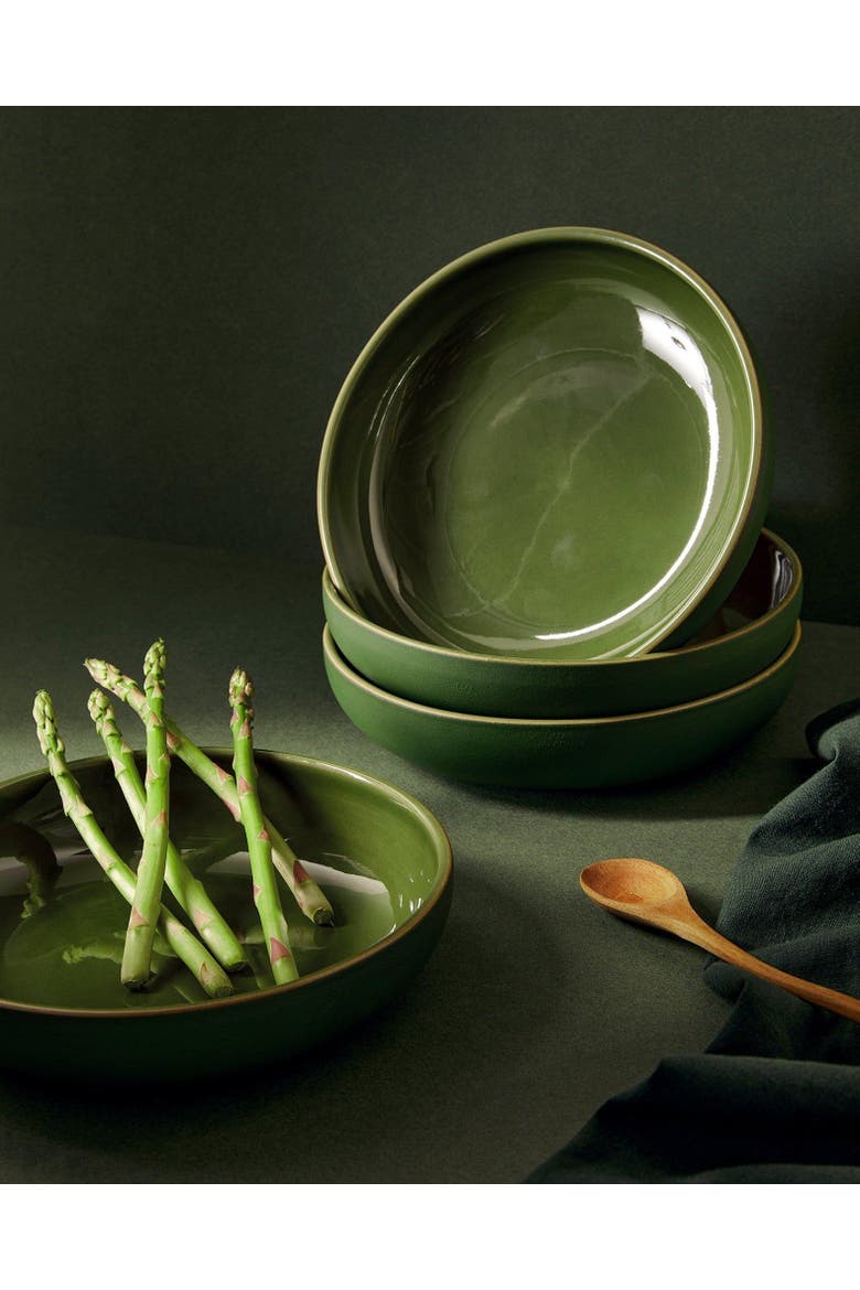 Le Kuisto Dinnerware Set, Alternate, color, Matte Green/ Shiny Green