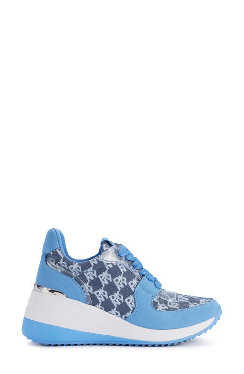Dkny Women's Kamay Lace-up Wedge Sneakers In Cornflower