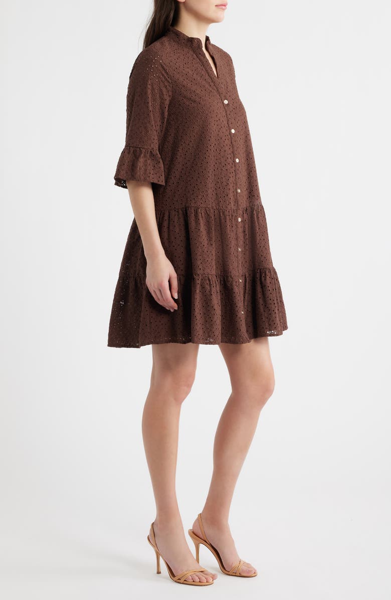 Anne Klein Eyelet Tiered Dress, Alternate, color, 