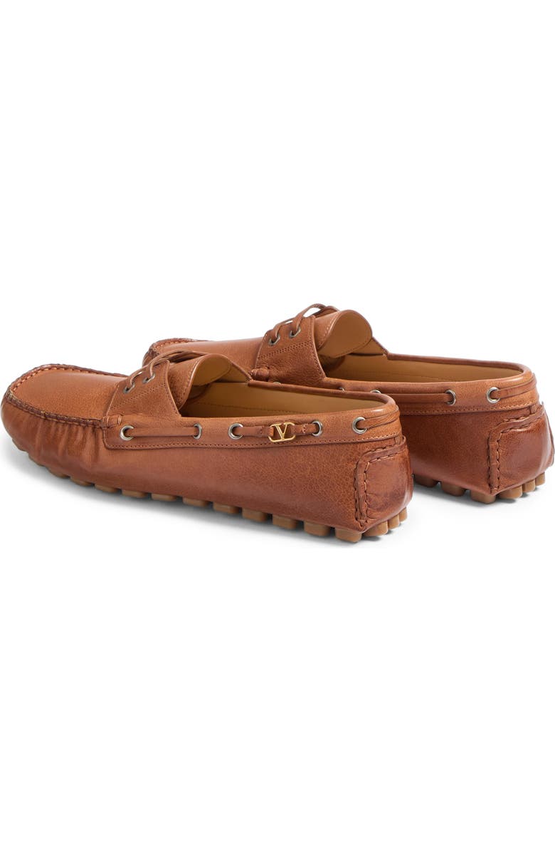 Valentino Garavani VLOGO Signature Driving Shoe, Alternate, color, Tobacco