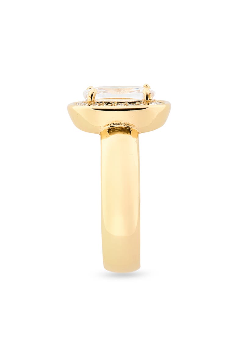 Cushion Cut Cubic Zirconia Ring, Alternate, color, CLEAR- GOLD