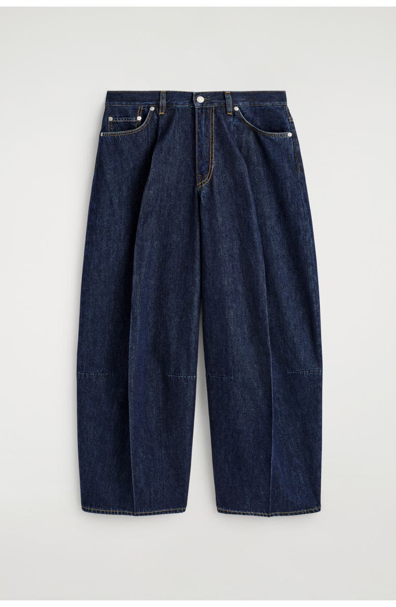 COS Twine Barrel-Leg Jeans, Alternate, color, Dark Blue