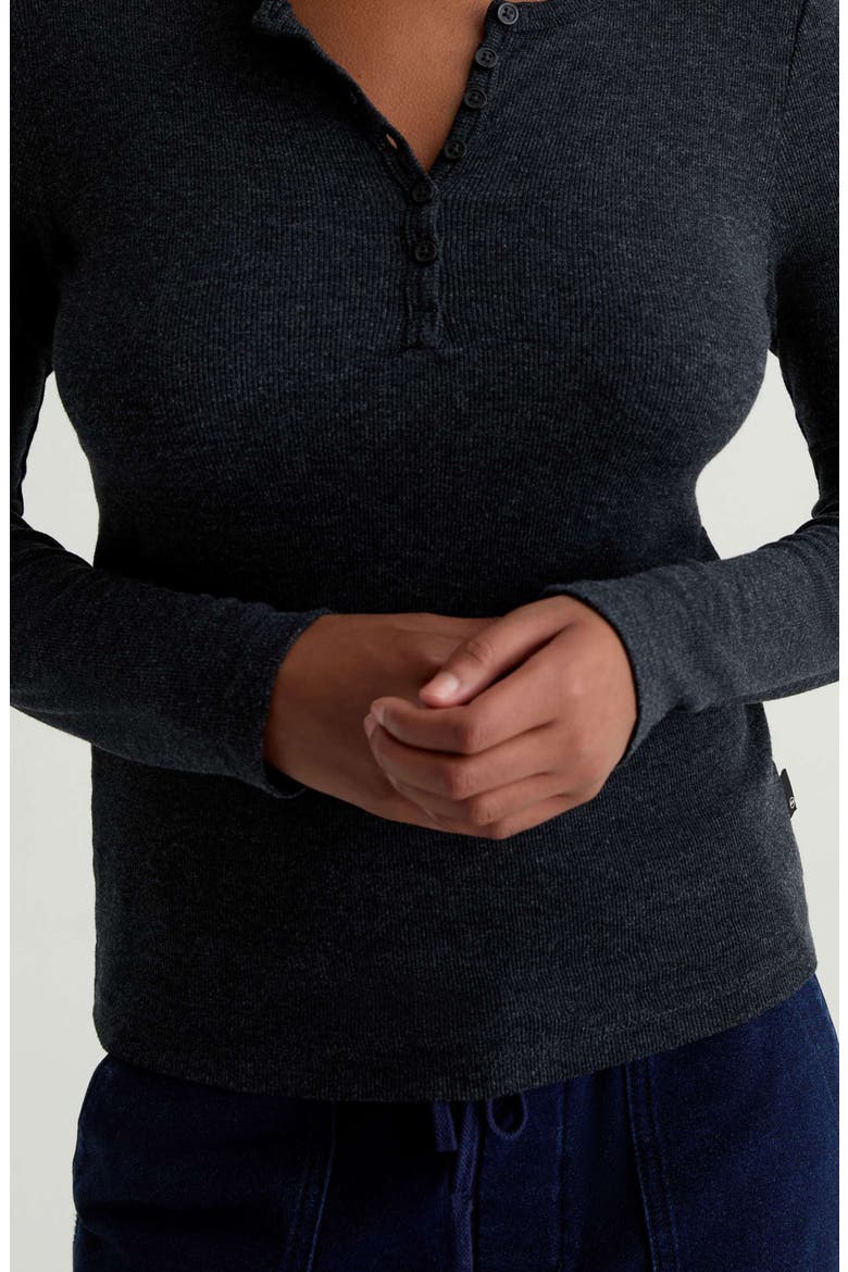 Jessa Henley Top, Alternate, color, HEATHER CHARCOAL