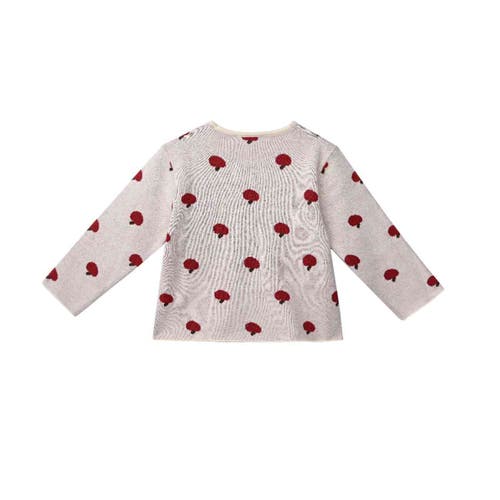 Sweet Cactus Apple Knit Outfit Set In Neutral