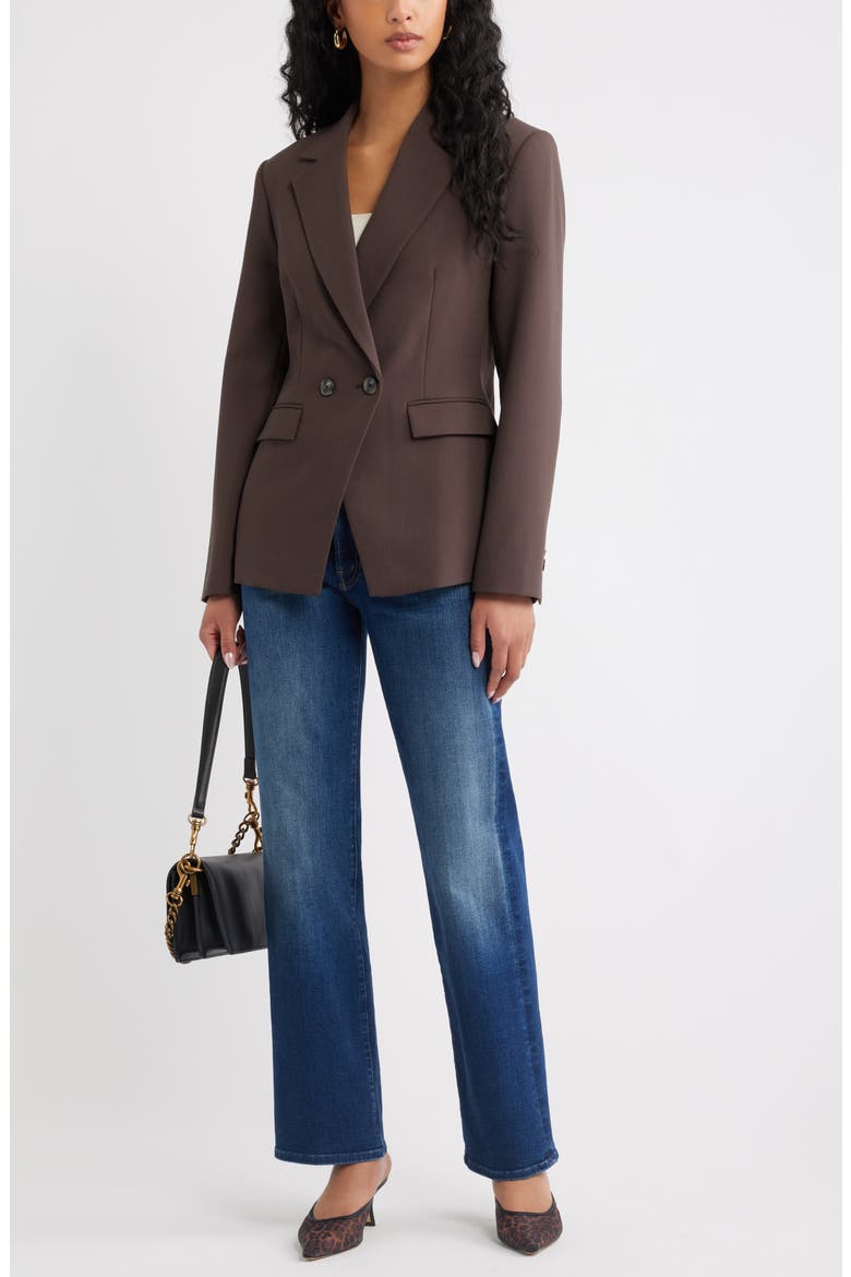 The Icon Hourglass Blazer, Alternate, color, BROWN SEAL