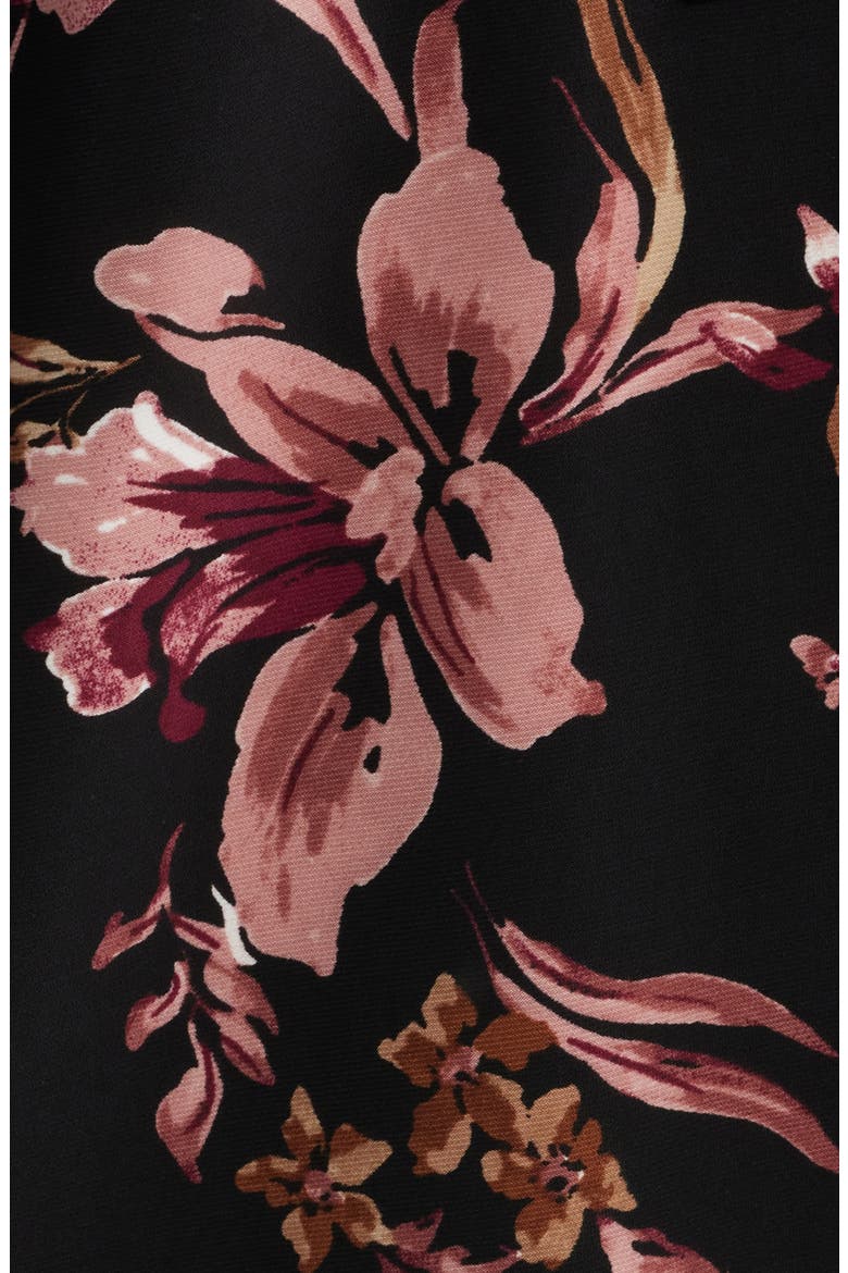 Print Roll Tab Shirt, Alternate, color, ANNE BLK S PRIMROSE MLT