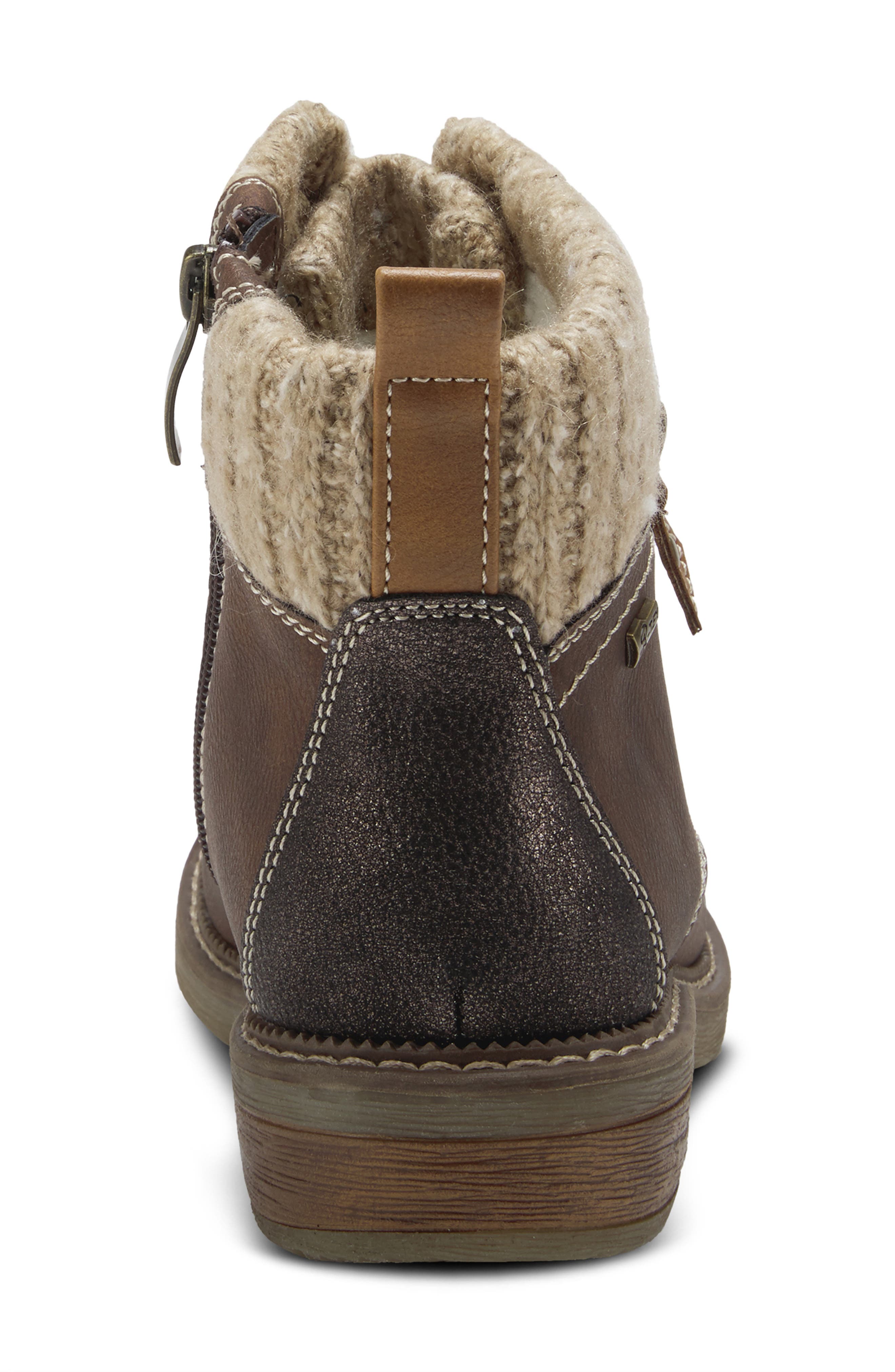 Khazera Lace-Up Boot, Alternate, color, BROWN FAUX LEATHER