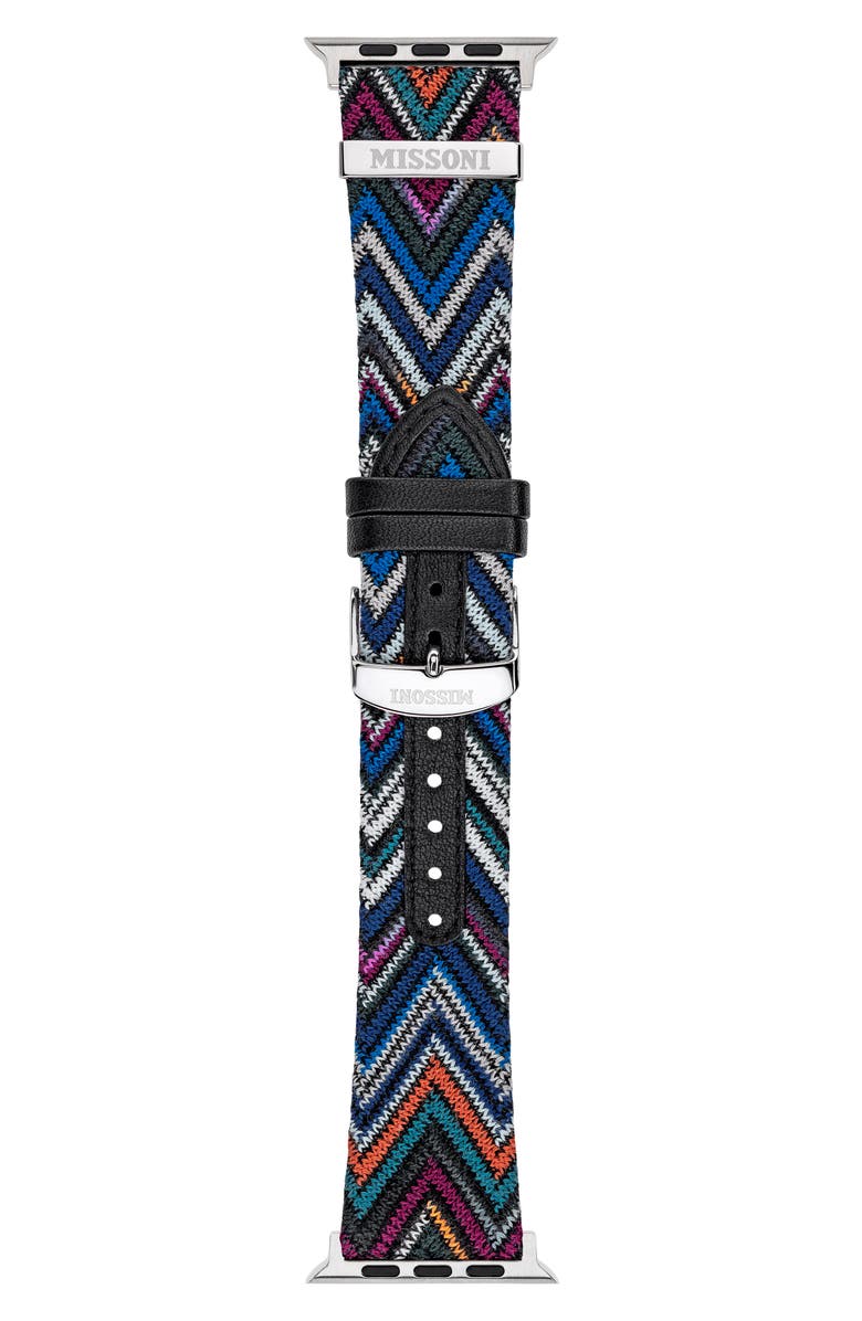 Missoni Multicolor Authentic Zigzag 24mm Textile Apple Watch<sup>®</sup> Watchband, Alternate, color, 