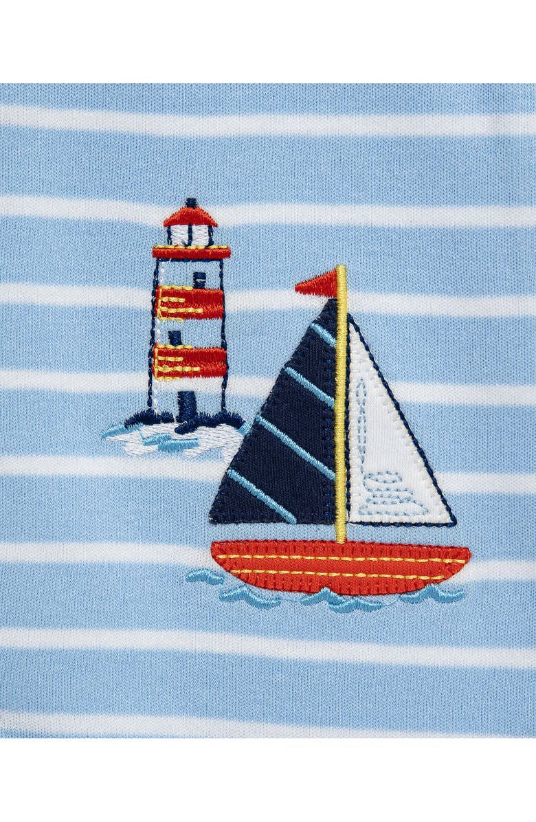 Little Me Nautical 2-Pack Rompers, Alternate, color, Blue