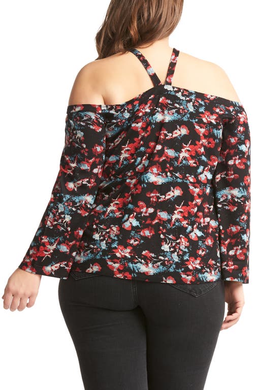 Lemon Tart Lydia Cold Shoulder Top In Floral