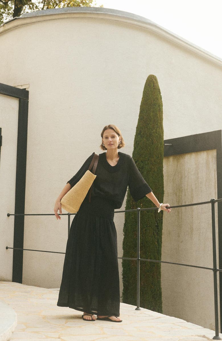 Lié Studio The Large Bianca Woven Raffia Tote, Alternate, color, Natural