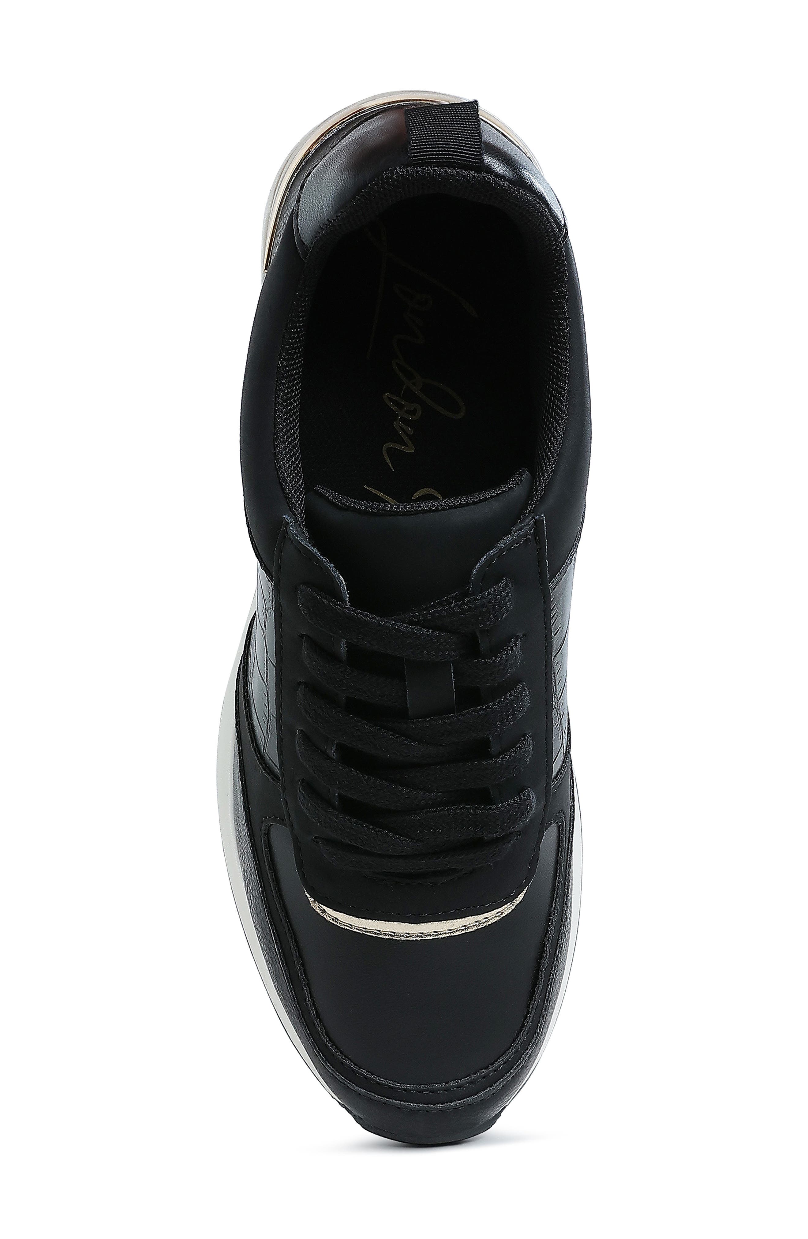 LONDON RAG Noltas Wedge Sneaker, Alternate, color, Black