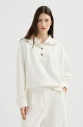 Brunello Cucinelli Cotton smooth French terry sweatshirt with logo