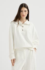 Brunello Cucinelli Cotton smooth French terry sweatshirt with logo