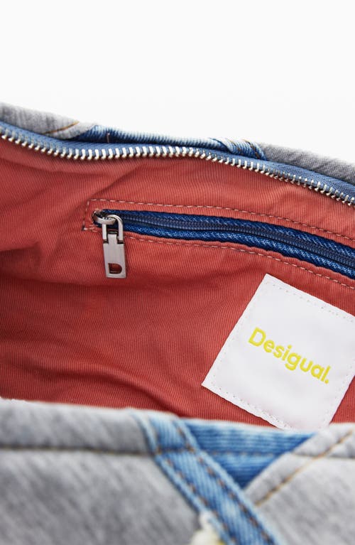 Desigual Patchwork Shoulder Bag In White