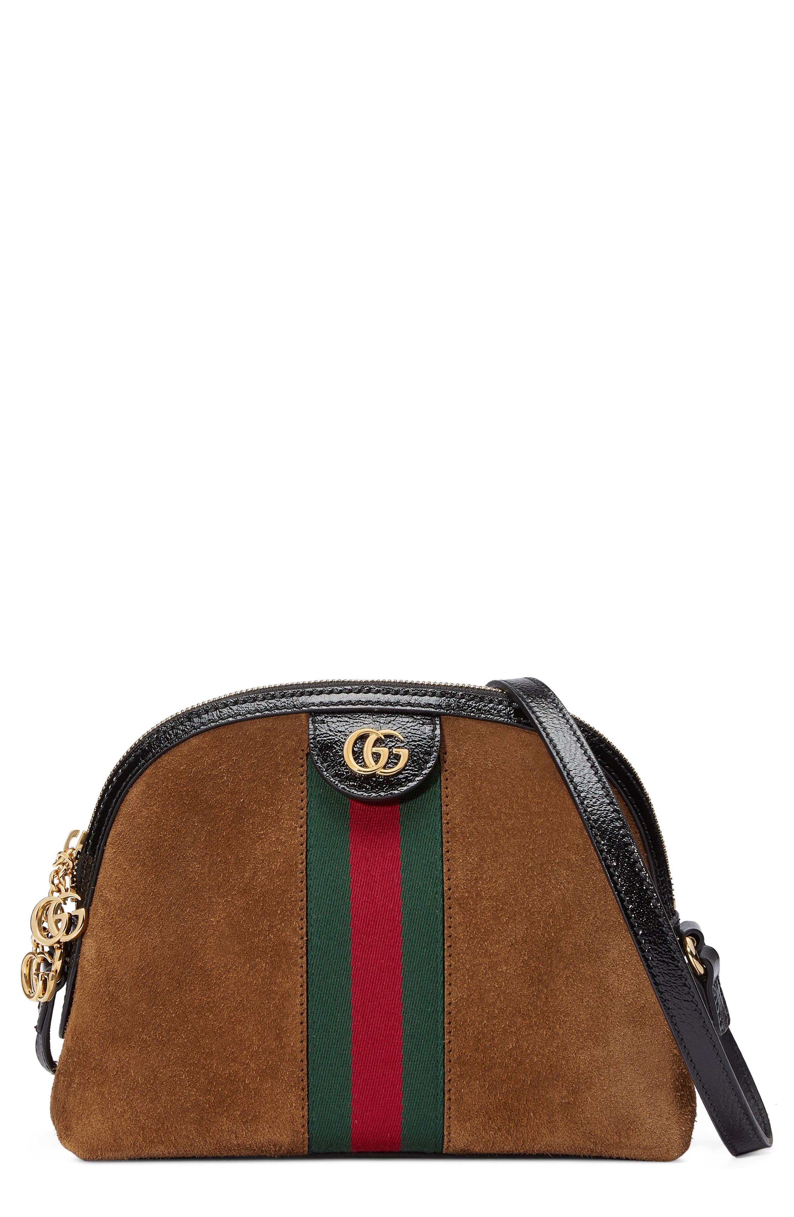 Gucci Small Suede Shoulder Bag, Main, color, 