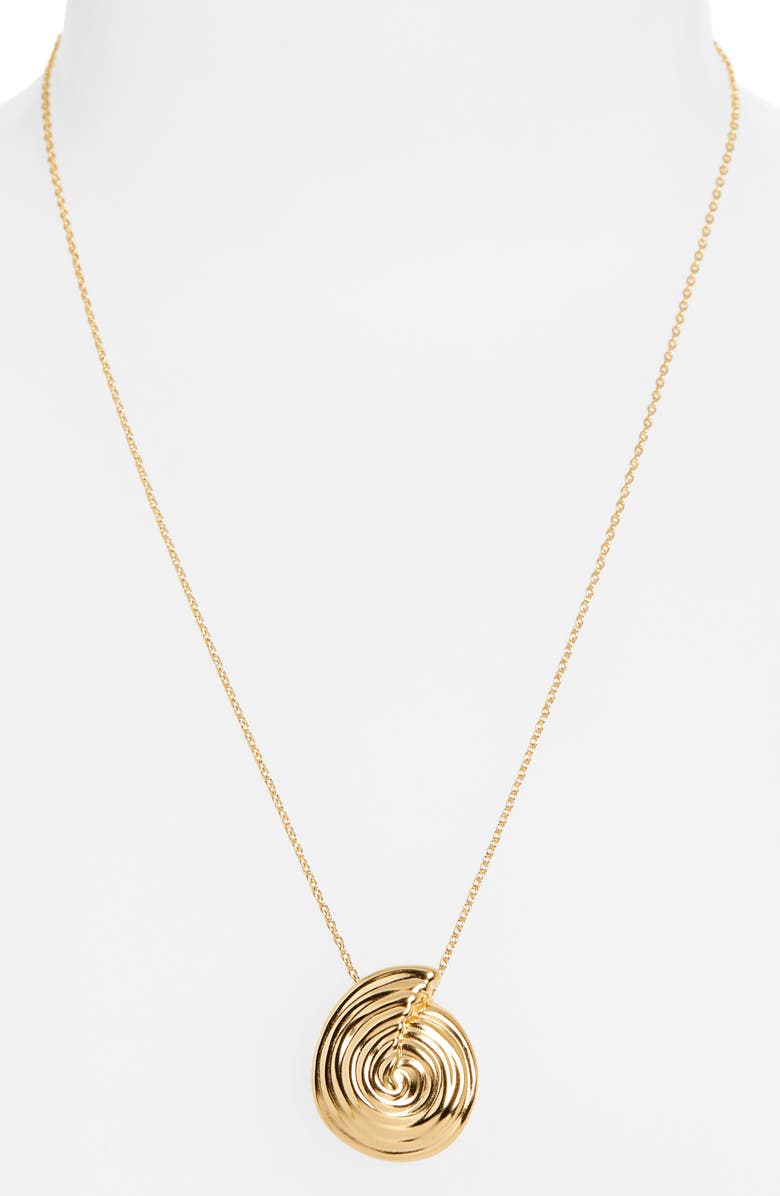 Missoma Large Spiral Pendant Necklace, Alternate, color, Gold