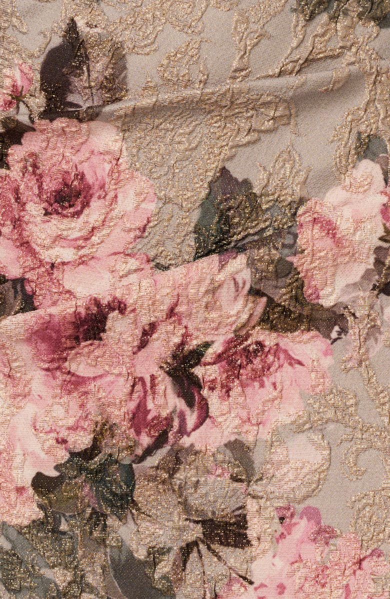 Adrianna Papell Metalasse Off the Shoulder Stretch Column Gown, Alternate, color, 