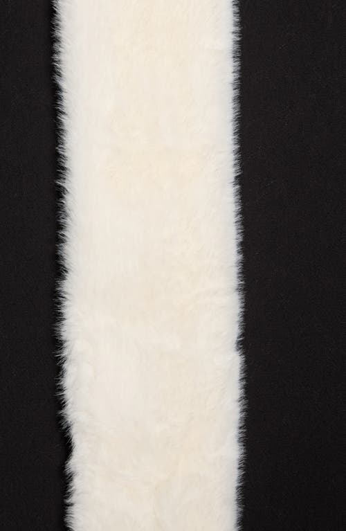 La Fiorentina Faux Fur Muffler Scarf In White