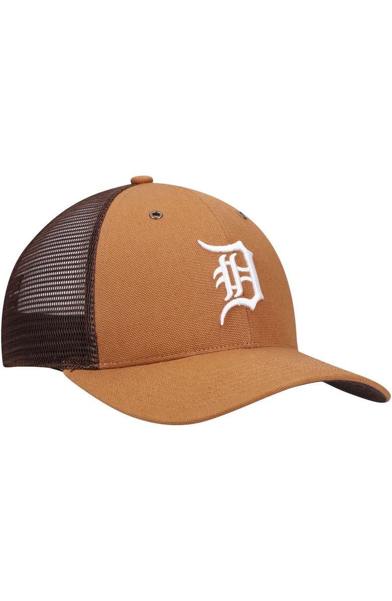 CARHARTT X 47 Men's Carhartt x '47 Brown Detroit Tigers MVP Trucker Snapback Hat, Alternate, color,
