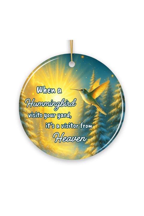 Hummingbird Visitor From Heaven Ornament - Version 1