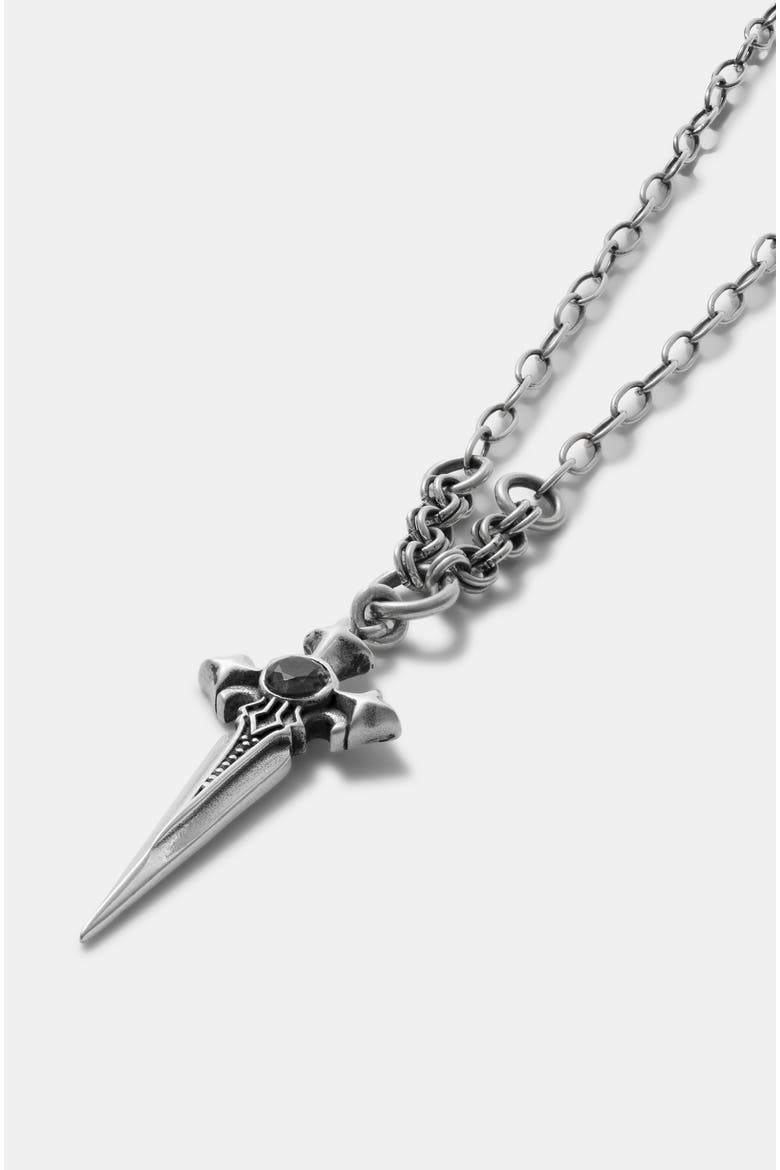 Sica Sword Sterling Silver Necklace, Alternate, color, Silver