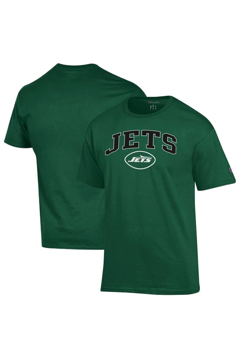 Men's Champion Green New York Jets Arch Over Logo T-Shirt, Main, color, Green